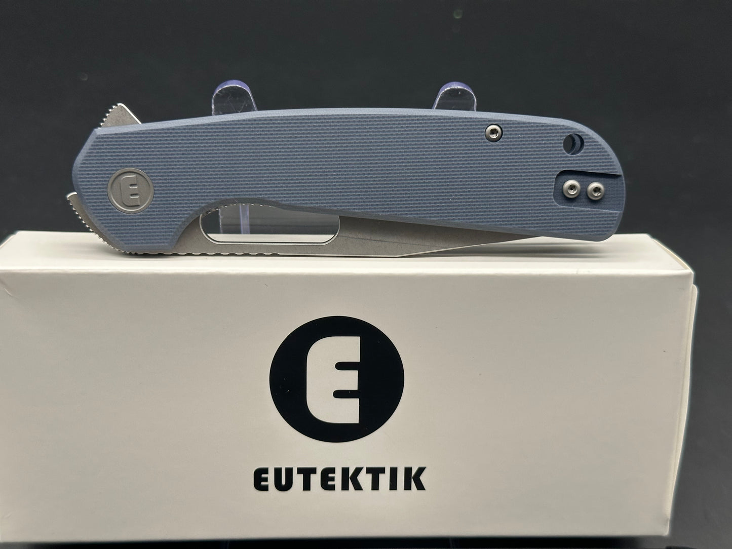 Eutektik Trinity Grey G10 (New in box from Eutektik knives) plus LTK Koozie/Patch & Sticker w/each knife